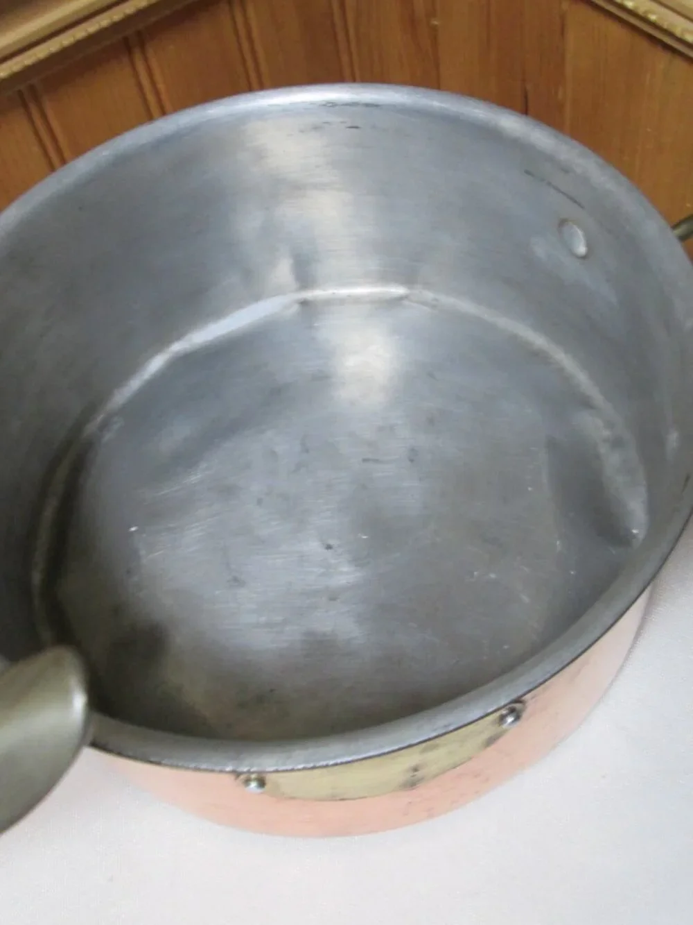 Vtg copper md/ France 4 pc Pots pans De-la Cuisine Dutch oven lid 2 qt pan n lid